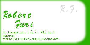 robert furi business card